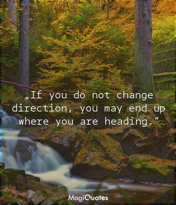 If you do not change direction